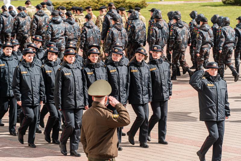 В Могилеве прошла первая репетиция парада ко Дню Победы