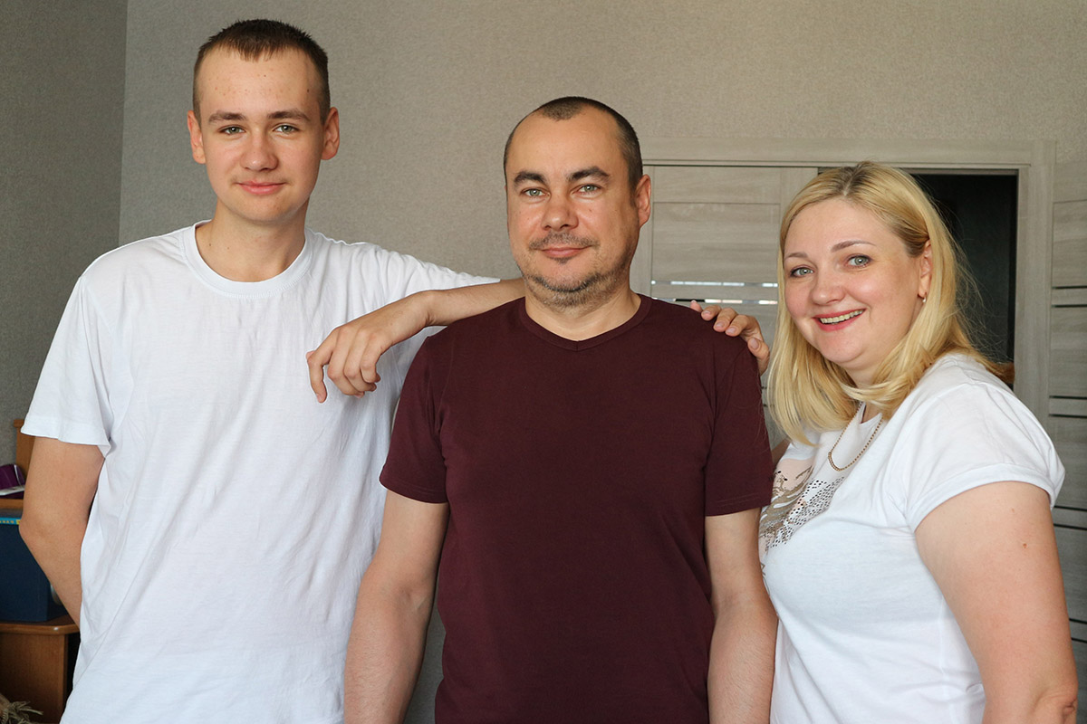We spent the day with the families of the pupils
of the Zubr club from Kostyukovichi Vladislav Ponkratenko and Elena Ridetskaya