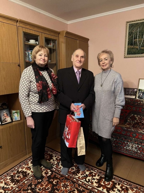 Віншаванні
з днём нараджэння прымаў ветэран вайны Анатоль Андрэевіч Германаў